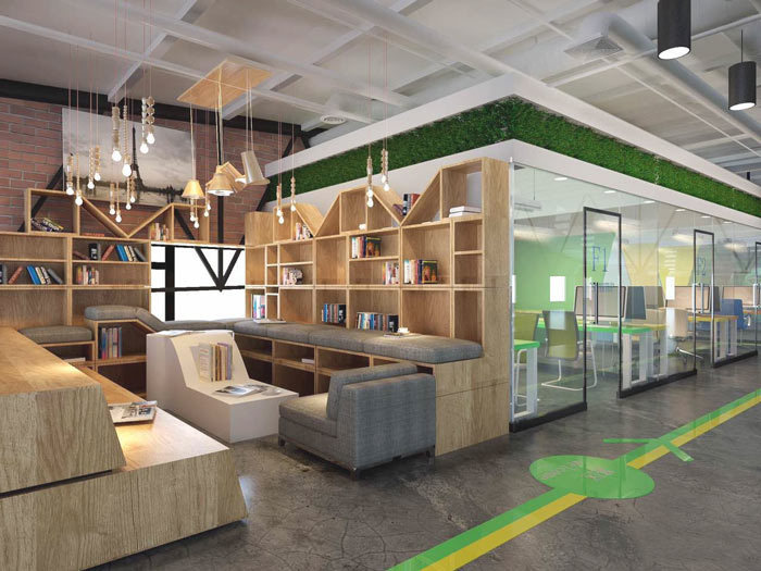 雨林景觀(guān)辦公室裝修設(shè)計(jì)